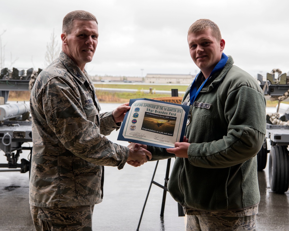 90th AMU wins 1st Quarter Wing Weapons Load Crew Competition