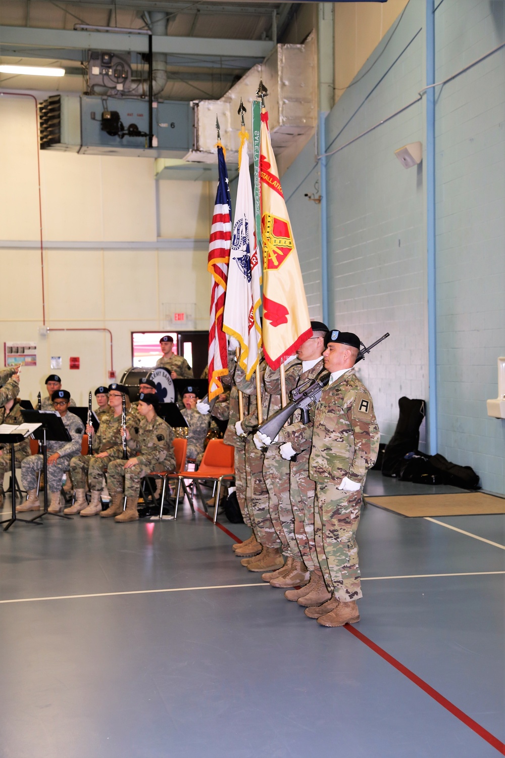 Color guard for 2018 Fort McCoy Garrison change of command ceremony