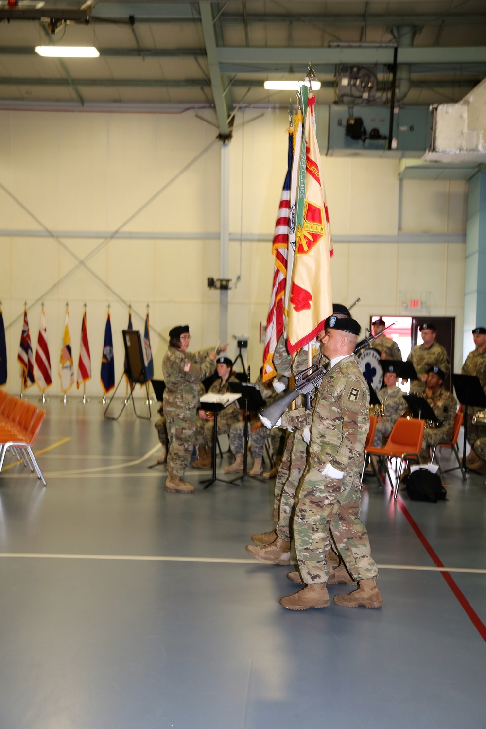 Color guard for 2018 Fort McCoy Garrison change of command ceremony