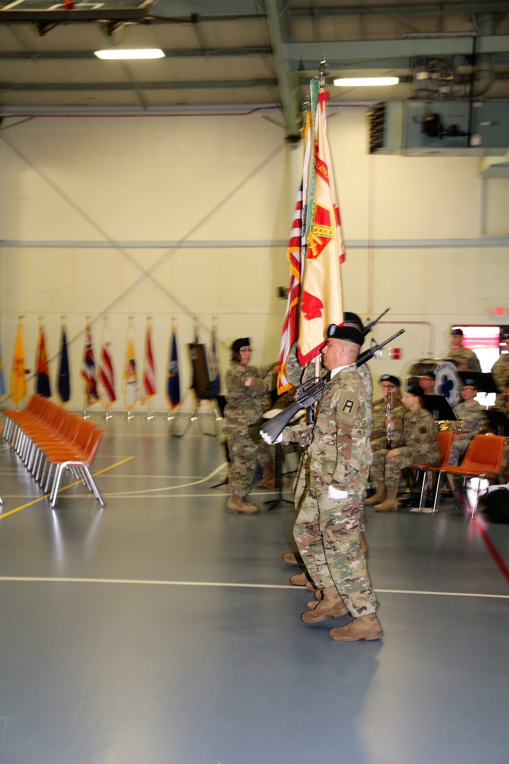 Color guard for 2018 Fort McCoy Garrison change of command ceremony