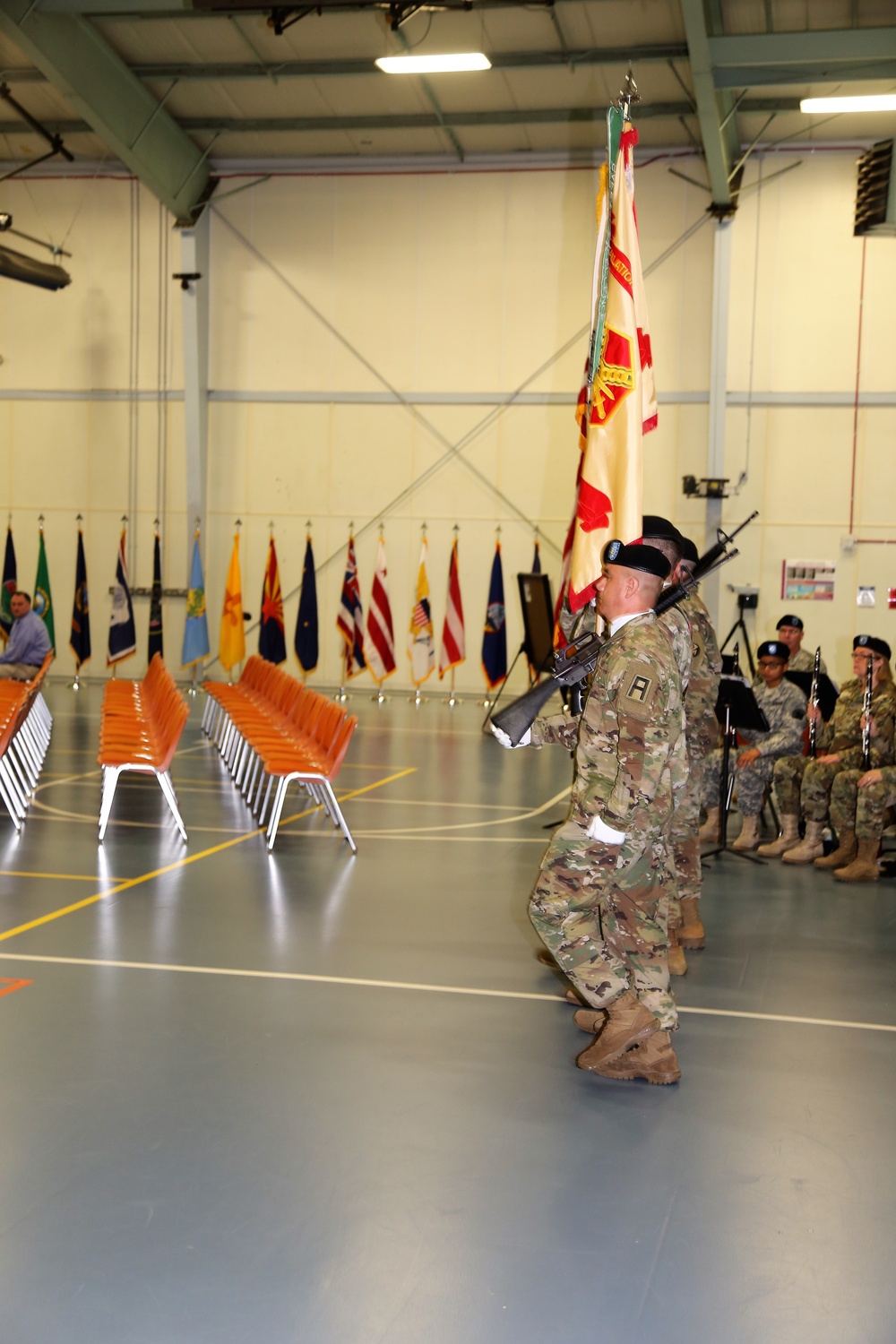 Color guard for 2018 Fort McCoy Garrison change of command ceremony