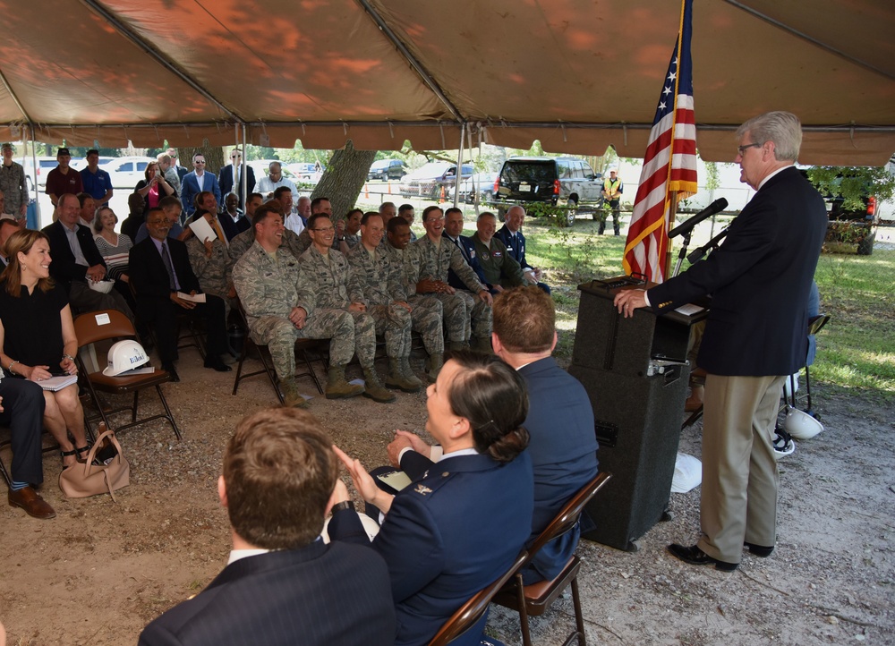 Keesler, City of Biloxi break ground on Division Street Gate