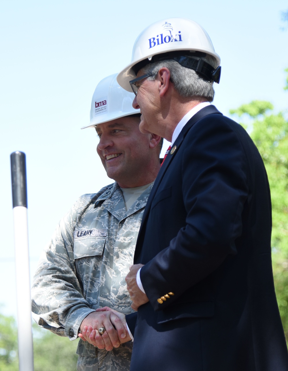 Keesler, City of Biloxi break ground on Division Street Gate