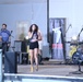 Pop artist Danika Portz performs for service members training in Kuwait, Jordan