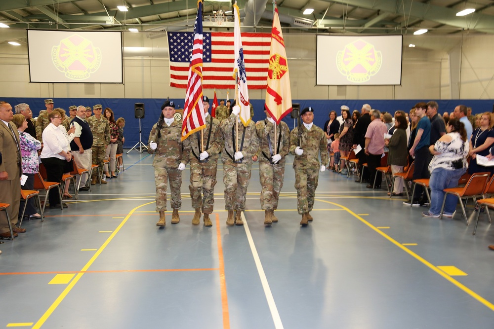 Color guard for 2018 Fort McCoy Garrison change-of-command ceremony