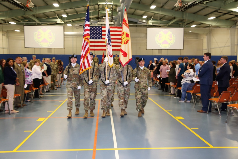 Color guard for 2018 Fort McCoy Garrison change-of-command ceremony