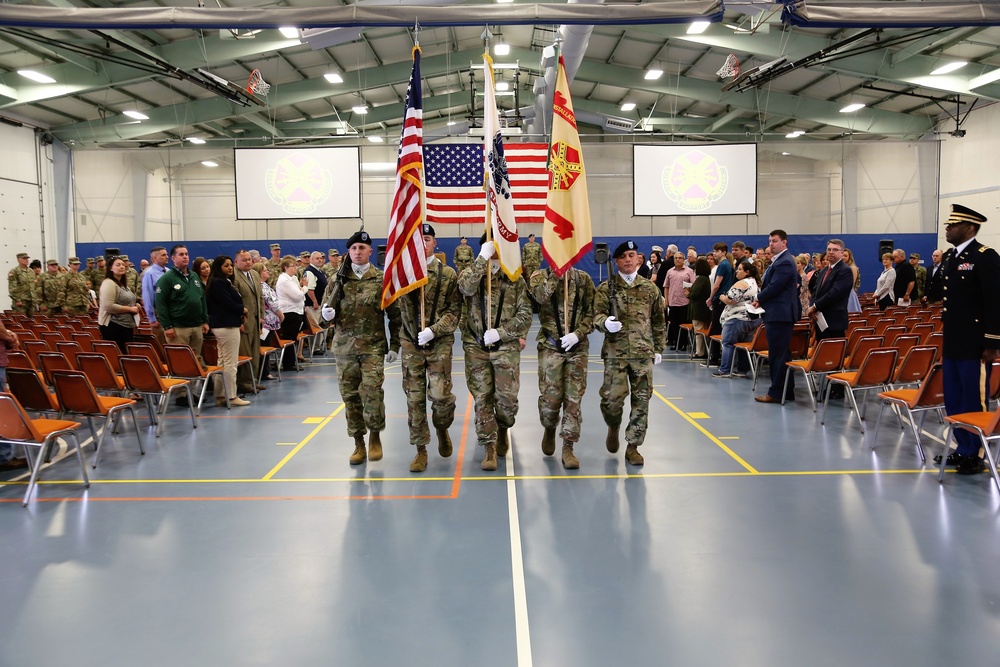 Color guard for 2018 Fort McCoy Garrison change-of-command ceremony