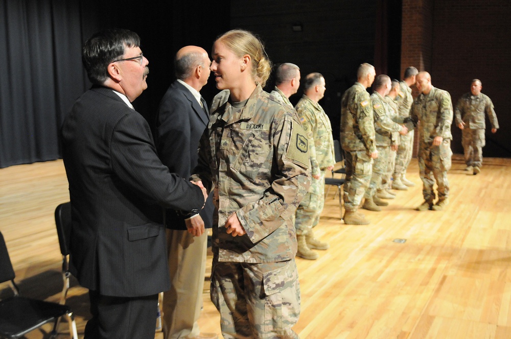 National Guard team honored during deployment ceremony