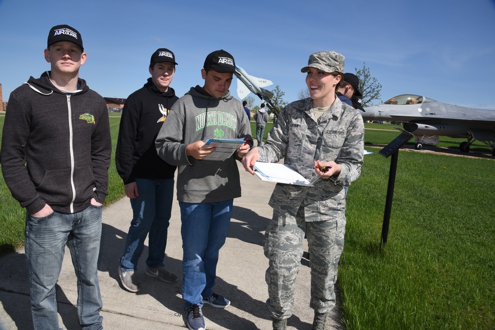 North Dakota Air National Guard recruiters prepare student flight members for basic training