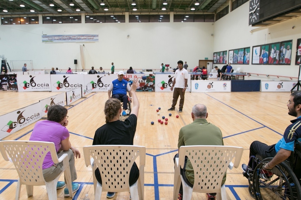 Task Force Spartan Soldiers compete alongside Kuwaiti neighbors at Kuwait Disabled Sports Club