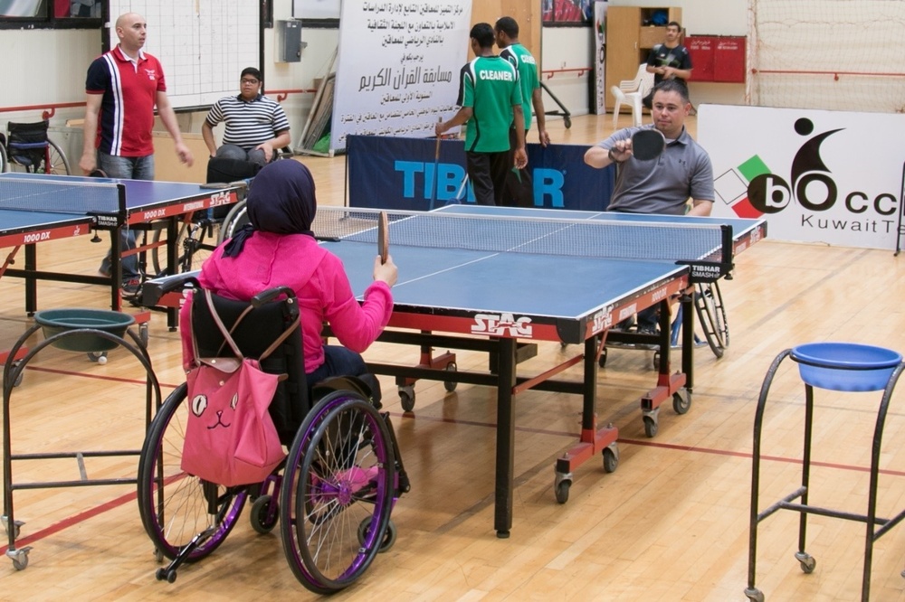 Task Force Spartan Soldiers compete alongside Kuwaiti neighbors at Kuwait Disabled Sports Club