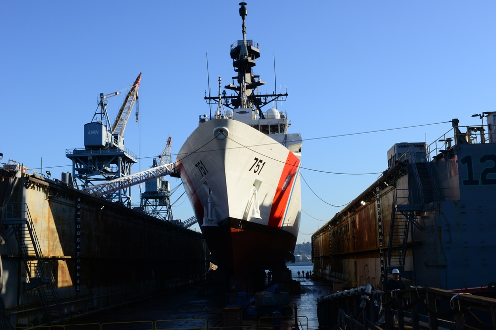 Coast Guard Cutter Waesche completes drydock maintenance