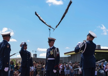 U.S. Coast Guard Silent Drill Team performs during Fleet Week New York 2018