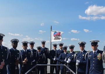 U.S. Coast Guard Silent Drill Team performs during Fleet Week New York 2018