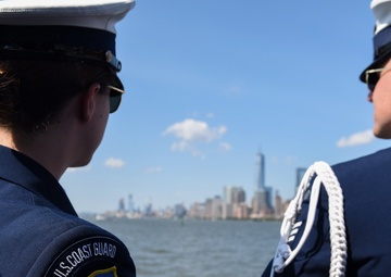 U.S. Coast Guard Silent Drill Team performs during Fleet Week New York 2018