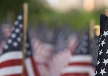 Flags honoring fallen heroes planted in Boston