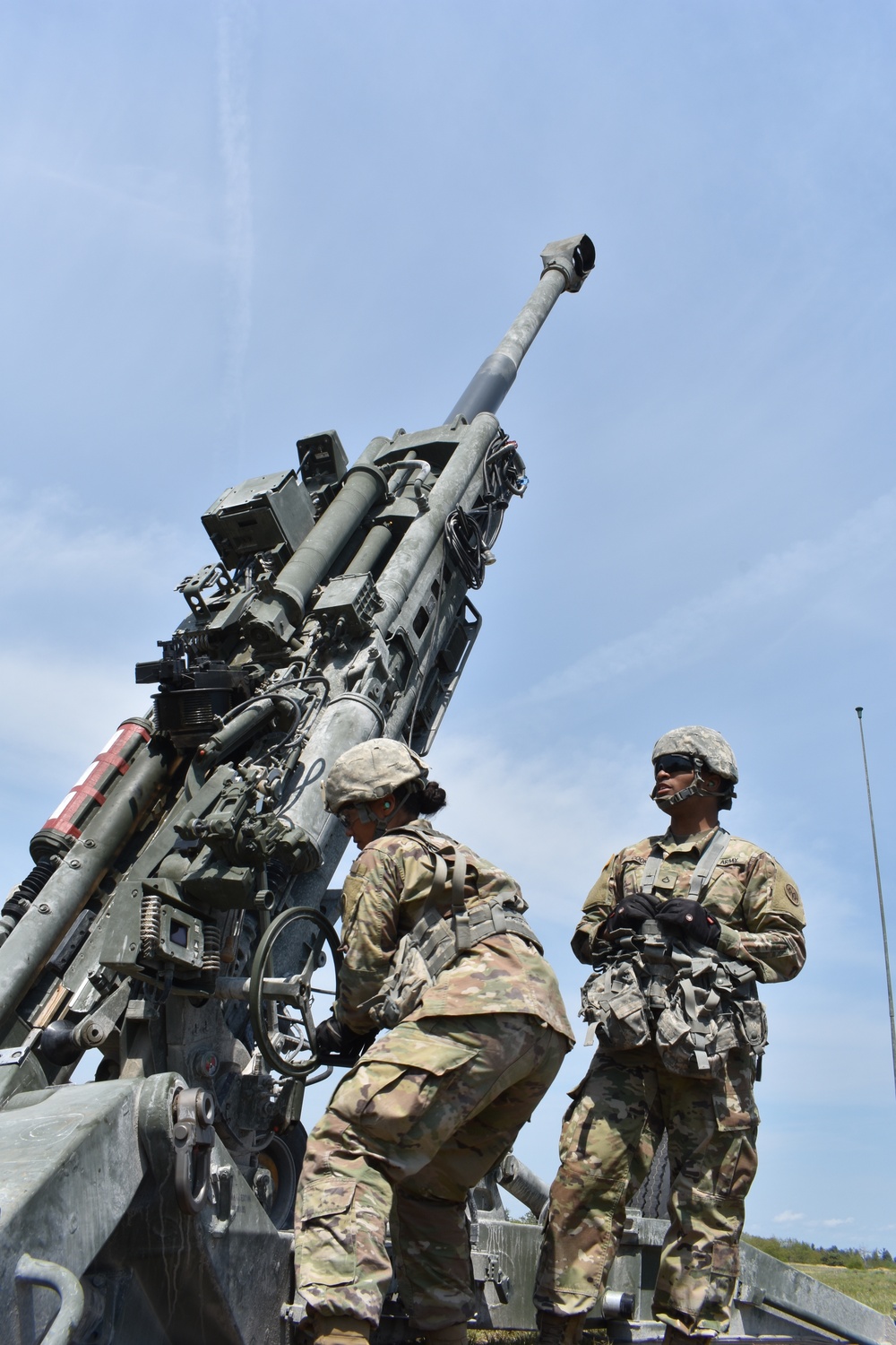 258th Field Artillery fires new howitzer