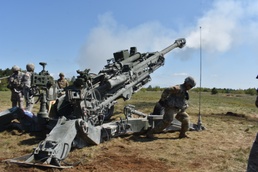 258th Field Artillery fires new howitzer