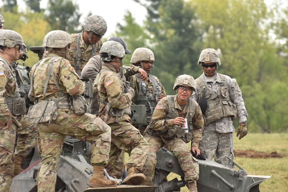 258th Field Artillery fires new howitzer