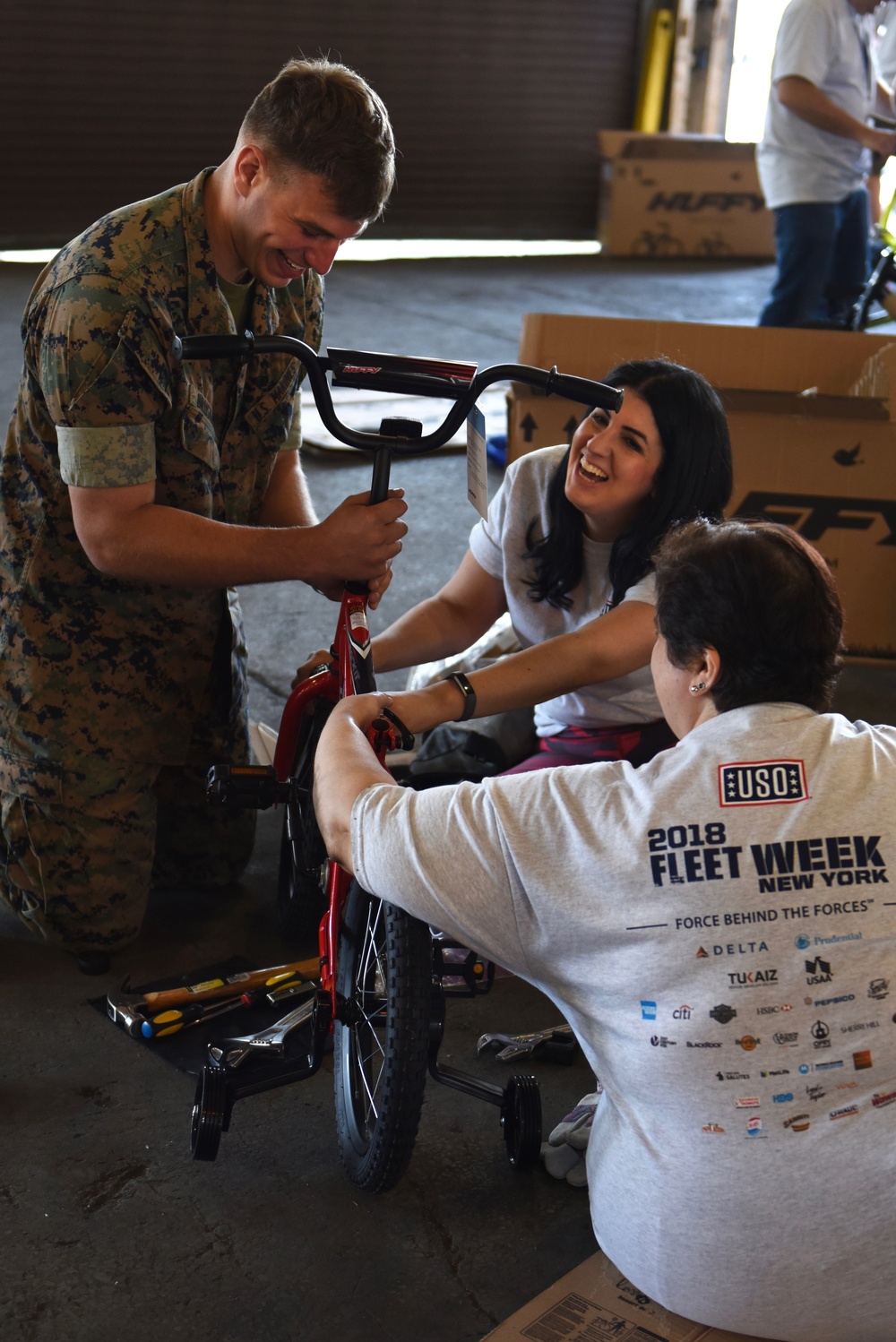 USO Bike Build: Fleet Week New York 2018