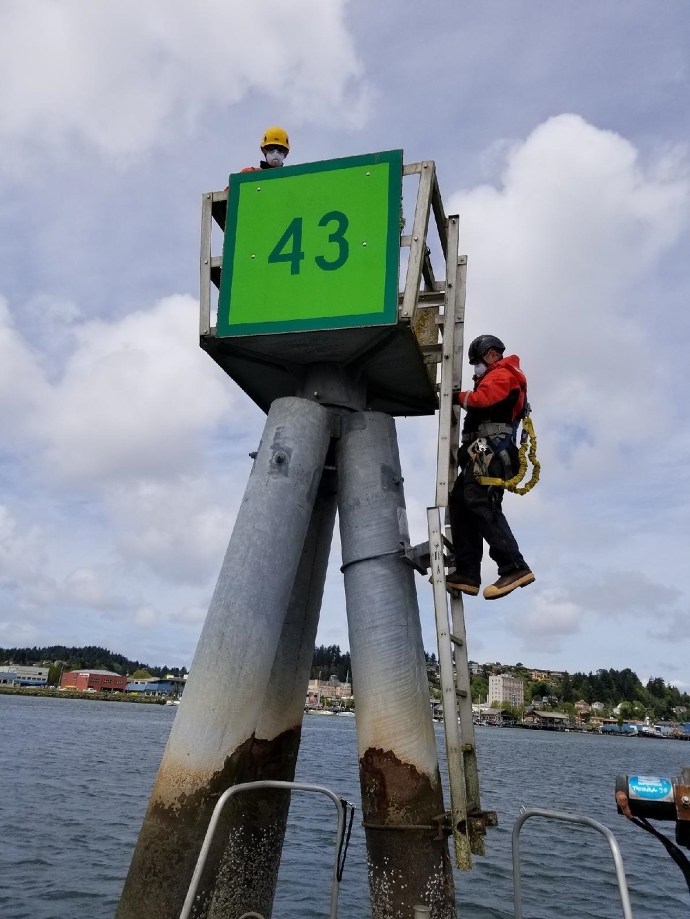 Members of Aids to Navigation Team Coos Bay engage in a myriad of tasks in May 2018