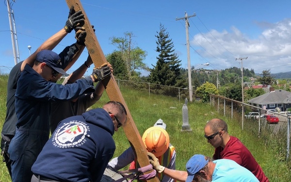 Members of Aids to Navigation Team Coos Bay engage in a myriad of tasks in May 2018
