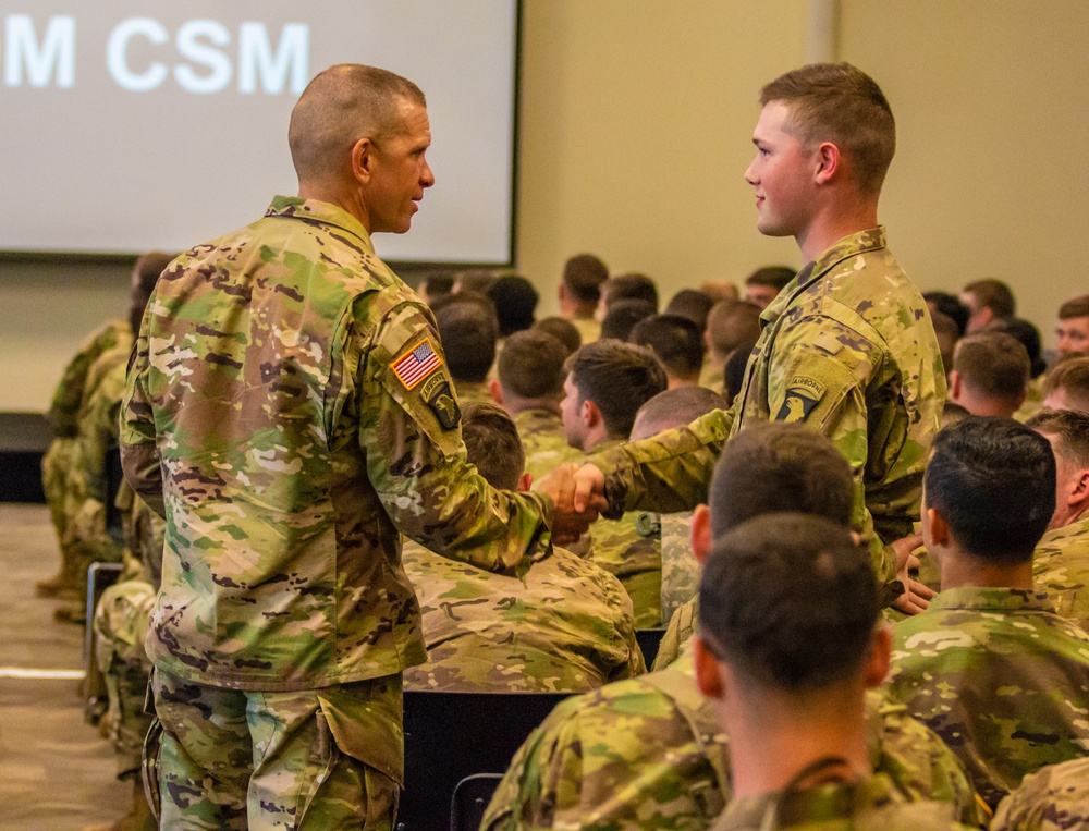 FORSCOM CSM Grinston visits Ft. Campbell