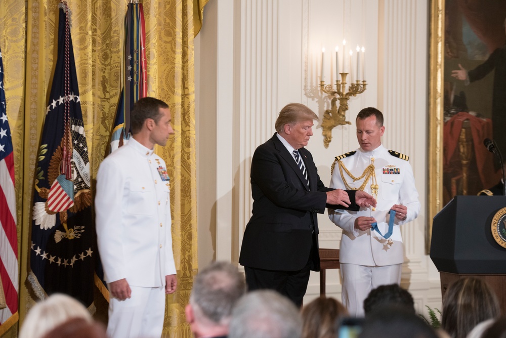 PRESIDENT TRUMP AWARDS MEDAL OF HONOR TO RETIRED NAVY SEAL FOR HEROIC ACTIONS IN AFGHANISTAN