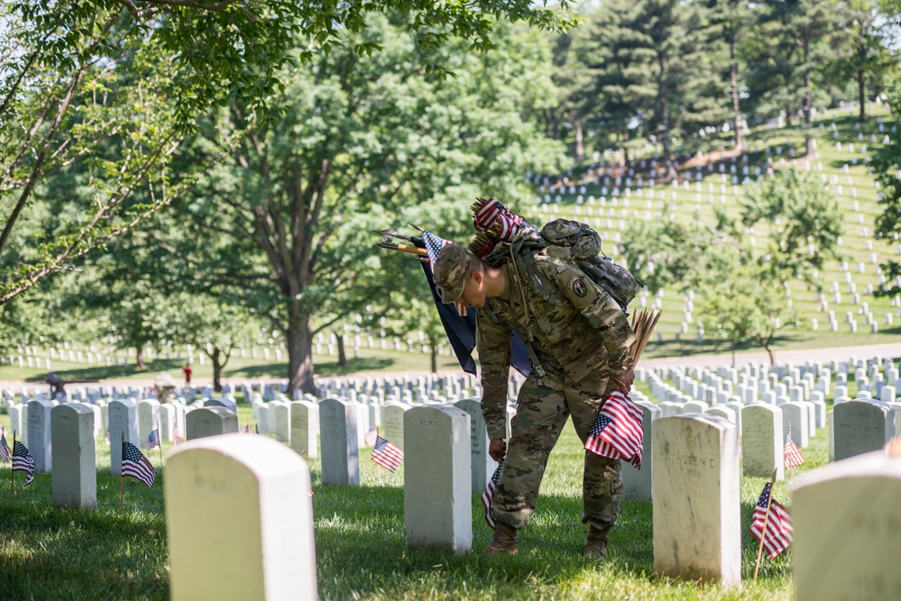 Old Guard Soldiers Participate in Flags In 2018