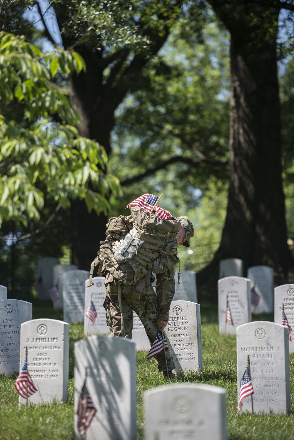 Old Guard Soldiers Participate in Flags In 2018