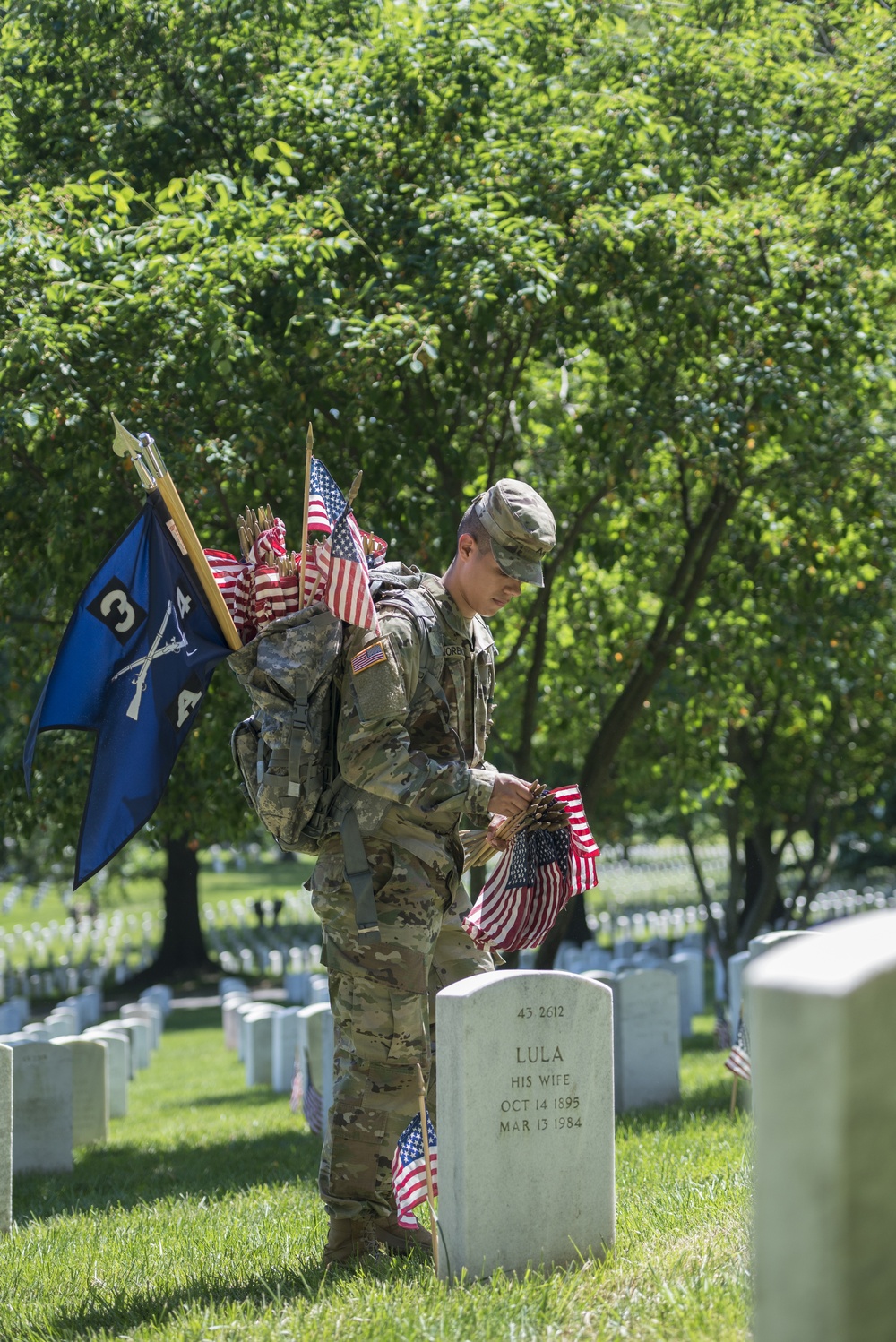 Old Guard Soldiers Participate in Flags In 2018