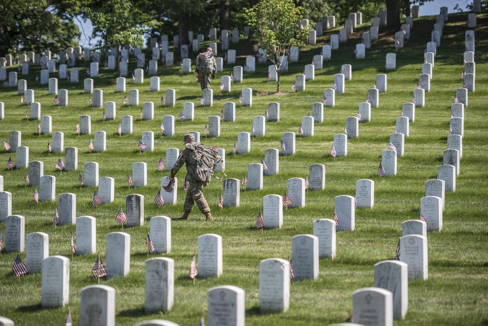 Old Guard Soldiers Participate in Flags In 2018