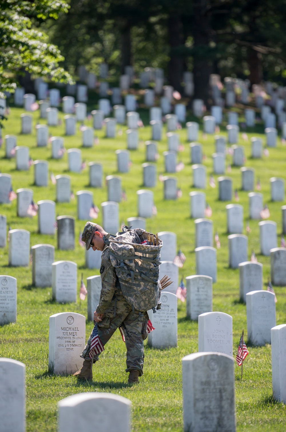 Old Guard Soldiers Participate in Flags In 2018