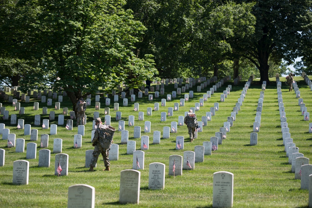 Old Guard Soldiers Participate in Flags In 2018