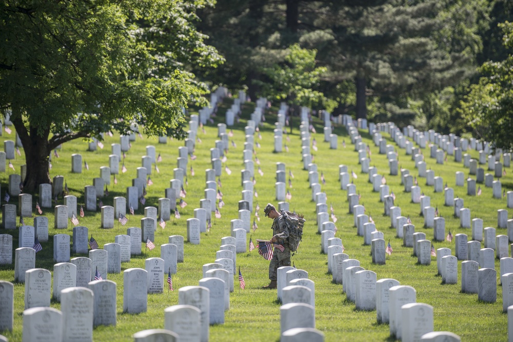 Old Guard Soldiers Participate in Flags In 2018