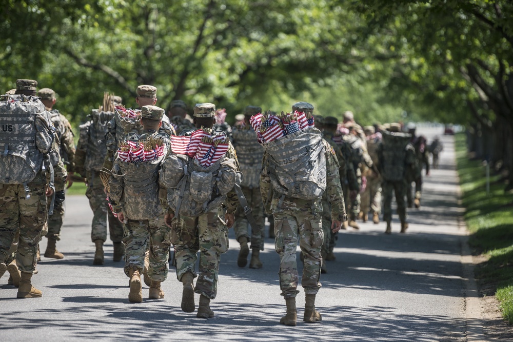 Old Guard Soldiers Participate in Flags In 2018