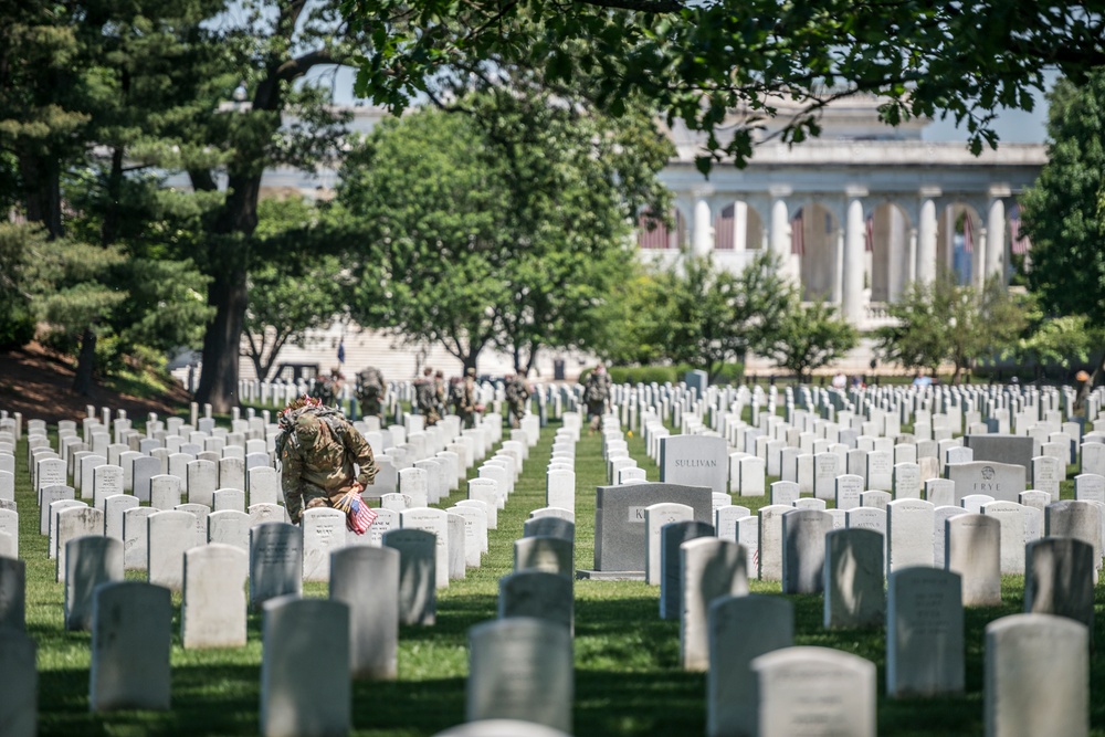 Old Guard Soldiers Participate in Flags In 2018