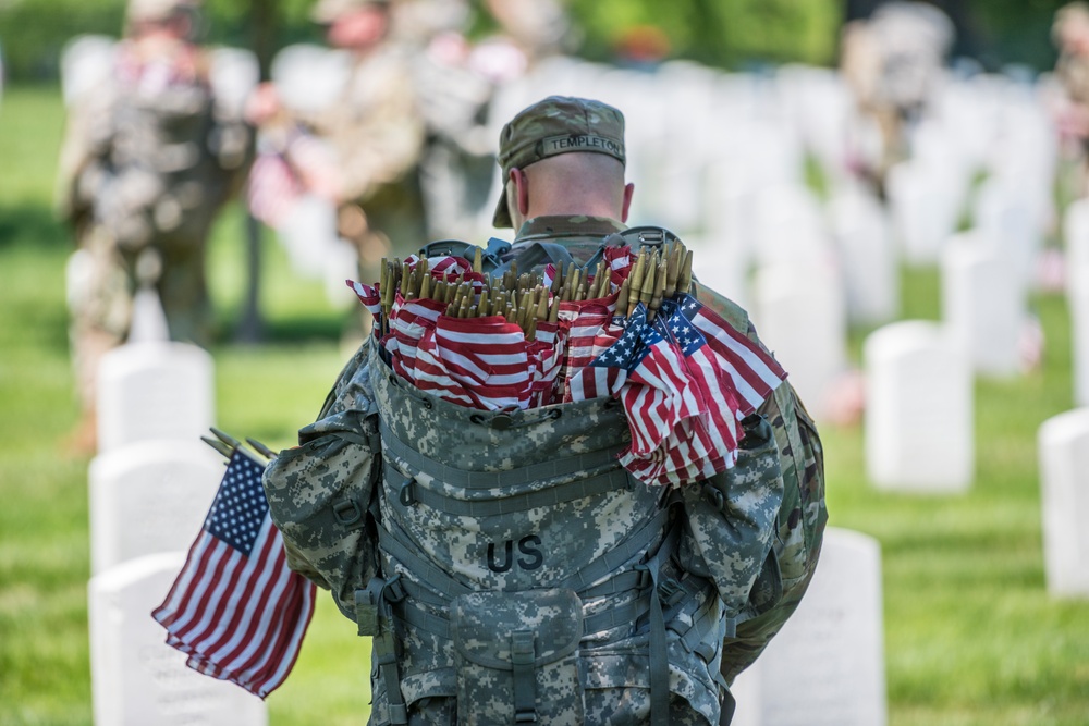 Old Guard Soldiers Participate in Flags In 2018