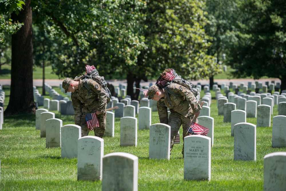 Old Guard Soldiers Participate in Flags In 2018