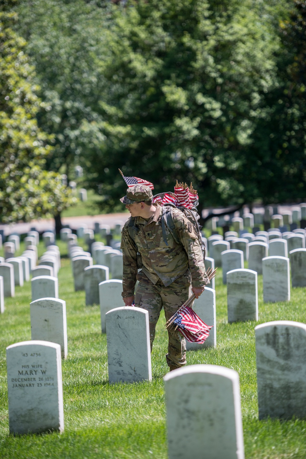 Old Guard Soldiers Participate in Flags In 2018