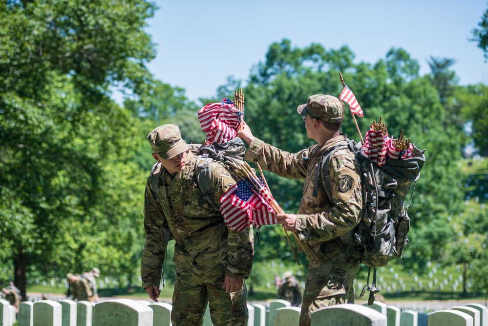 Old Guard Soldiers Participate in Flags In 2018