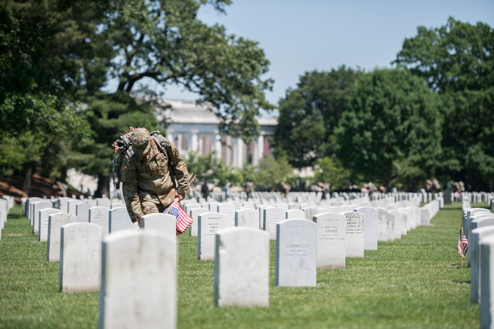 Old Guard Soldiers Participate in Flags In 2018