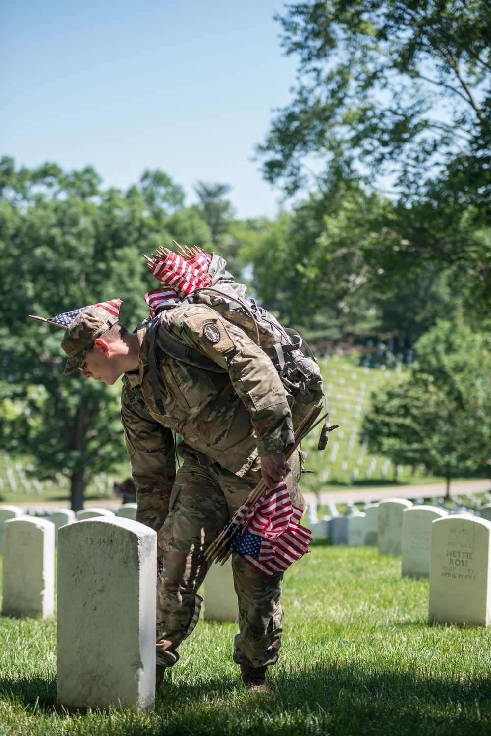 Old Guard Soldiers Participate in Flags In 2018