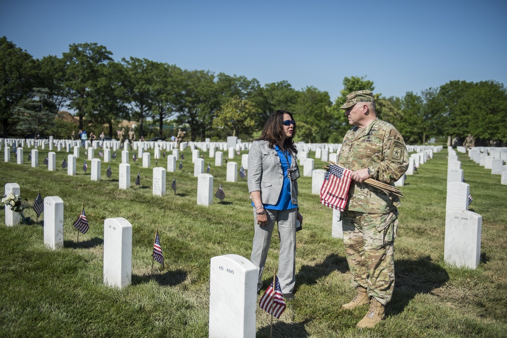 U.S. Army Chief of Staff Gen. Mark Milley and U.S. Army Secretary Mark Esper Participate in Flags In