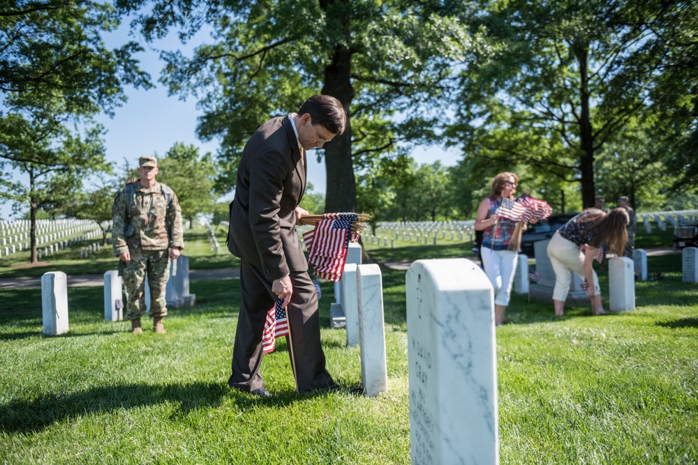 U.S. Army Chief of Staff Gen. Mark Milley and U.S. Army Secretary Mark Esper Participate in Flags In