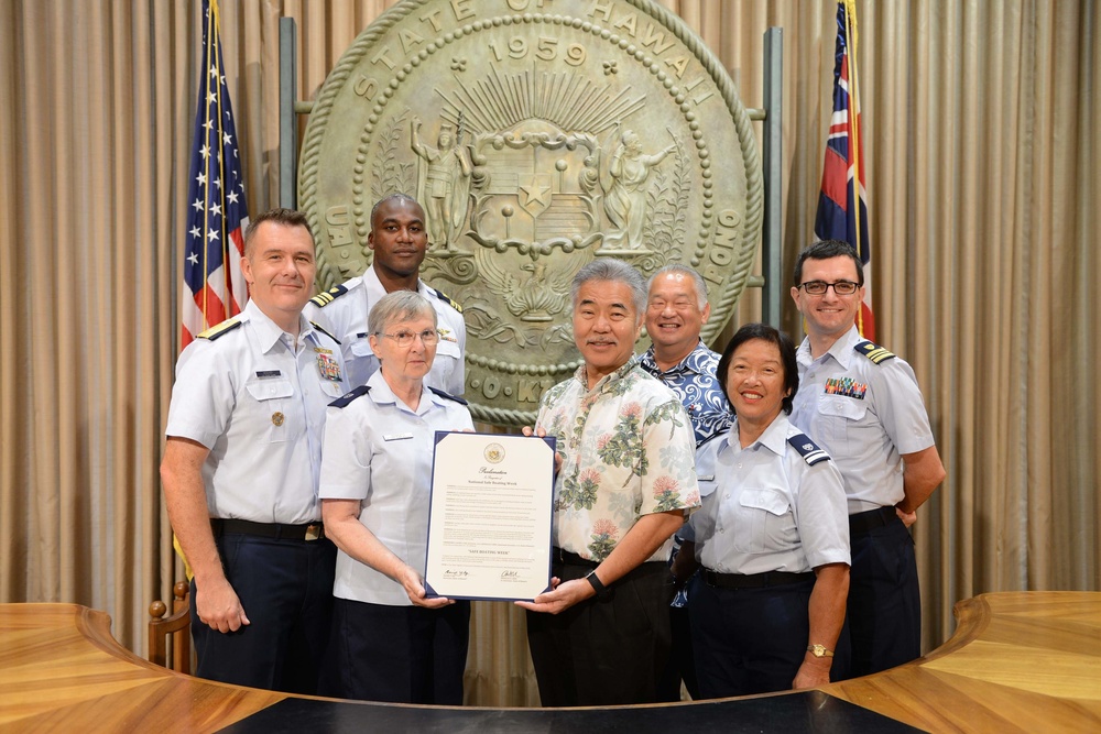 Coast Guard receives proclamation for National Safe Boating Week
