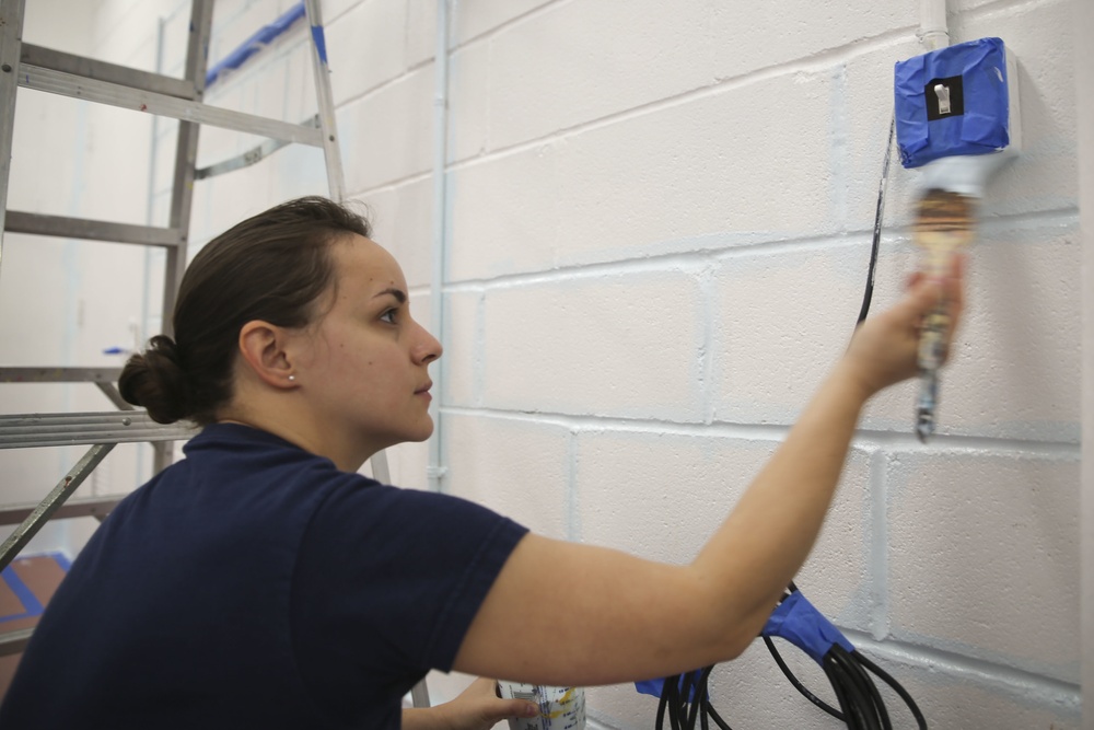 All hands: Fleet Week New York service members help renovate Brooklyn building