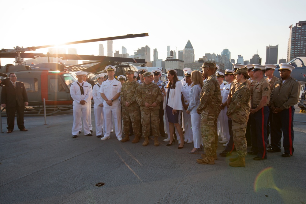 Marines, Sailors, Coast Guardsmen and Soldiers attend a Fox &amp; Friends hosted concert