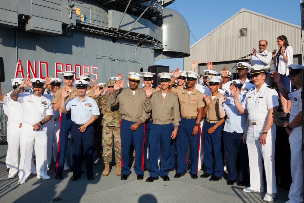 Marines, Sailors, Coast Guardsmen and Soldiers attend a Fox &amp; Friends hosted concert