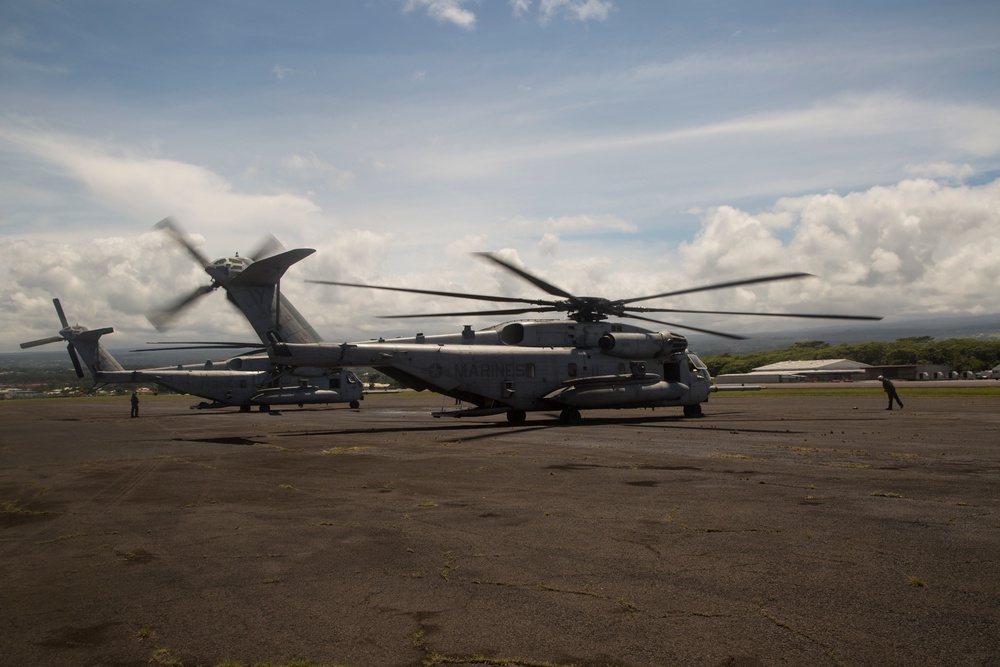 U.S. Marines join the humanitarian effort on the big island of Hawaii